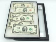 Lot of 6 US Currency Bills Including