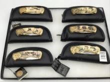 Lot of 6 Franklin Mint Collector Knives