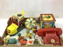 Group of Toys Including Fisher Price, Mattel