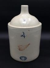 4 Gal Crock Jug Front Marked Redwing Union