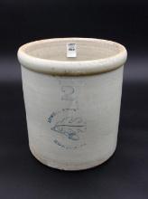 2 Gal Stoneware Crock Front Marked Lowell