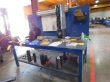 LOT: (2) Steel Fabrication Tables w/Jet Grinder & Vise