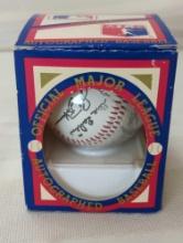 AUTOGRAPHED MAJOR LEAGUE BASEBALL COPYRIGHT 1982 IN BOX