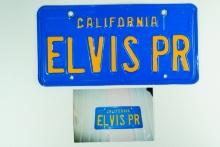 Elvis Presley Vintage California Booster License Plate