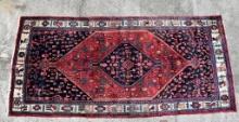 Hand-Knotted Persian Wool 4' 8” x 10' 6” Runner Rug