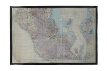 WWII R.A.F Strategic Flight Map The Border c. 1944