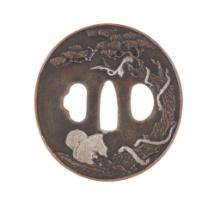 17th-18th C. Japanese Samurai Sword Bronze Tsuba