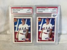 Lot of 2 Collector PSA Graded 1991 Topps Traded #45T Jason Giambi Mint 9 10359932 Trading Cards