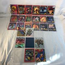 Lot of 25 Collector Assorted Marvel Comics X-Men Series Trading Cards  -  See Pictures