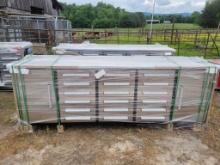 2024 UNUSED STAINLESS STEEL 10FT WORK BENCH WITH 18 DRAWERS AND 2 CABINETES