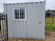 2024 UNUSED 9' OFFICE SHIPPING CONTAINER WITH WINDOW AND DOOR SN: 24SHGPNY0