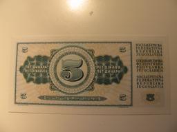 Foreign Currency: 1968 Yugoslavia 10 Dinara (UNC)