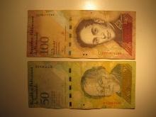 Foreign Currency: Venezuela 50 & 100 Bolivares