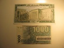 Foreign Currency: Lebanon 5 & 1,000  Livres