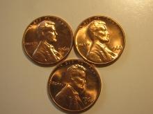 US Coins: 3xBU/Clean 1968-S pennies