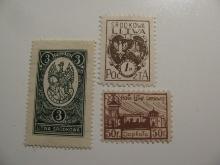 3 Lithuania Unused  Stamp(s)