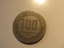 Foreign Coins: 1971 Tchad 100 Francs