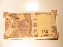 Foreign Currency:  India 10 Rupees (Crisp)