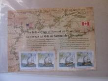 2006 Canada 1606 Voyage of Samuel de Champlain Stamp sheet