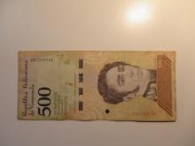 Foreign Currency: Venezuela 500 Bolivares