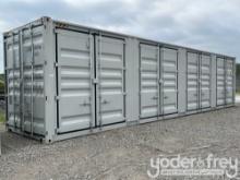 Unused 2024 40' HC Container, 4 Side Doors, 1 End Door