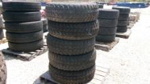 LOT OF TIRES,  (5) 37 X 12.5 R16.5LT MILITARY W/NO WHEELS, AS IS WHERE IS