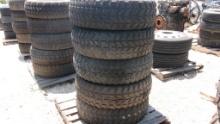 LOT OF TIRES,  (5) 37 X 12.5 R16.5LT MILITARY W/NO WHEELS, AS IS WHERE IS