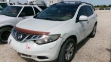 2011 NISSAN MURANO SL SUV, 212794 MILES,  4 DR, 2WD, GAS, A/T, A/C, STARTS/