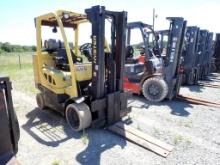 HYSTER 80FT BCS FORKLIFT, 2,128+ hrs,  8,000-LB CAPACITY, LP GAS, 2-STAGE M
