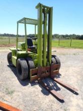 CLARK FORKLIFT,  DIESEL, OROPS, 2 STAGE MAST, 4K LB LIFT, **RUNS WITH ISSUE