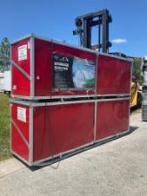 UNUSED CHERY INDUSTRIAL GOLD MOUNTAIN STORAGE SHELTER SINGLE TRUSS MODEL 408020R-2M, 2 CRATES, AP...