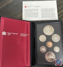 1983 Canadian Uncirculated Proof Set in Black Leather Case