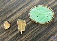 (3) gold pins