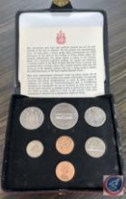 1973 Canadian Uncirculated Coin Set in Red Leather Case