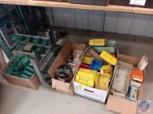 Assortment of bin holders and small bins. See photos for details