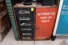 Ford motors "Automotive tune-up parts" cabinet. Cabinet only