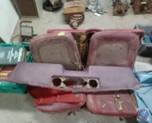 65-66 Mustang Fastback Red Rear Seat, (2) Front Bucket Seats, and Dash Pad