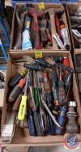 (2) Boxes of Tools: Hammers and Screwdrivers