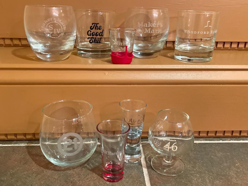 Group of Marked Barware Glasses