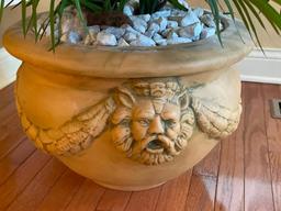 Composite Pot with Artificial Fern