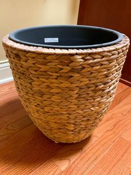 Wicker Planter with Plastic Liner
