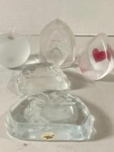 Group of Clear Glass Figurines