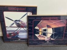 Set of 2 Framed Flying History Prints