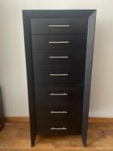 Contemporary Tall Wooden Chest of Drawers