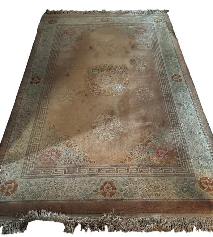 Hand Made Chinese Rug - Wool on a Cotton
