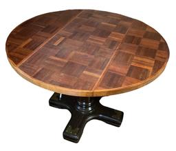 Round Drop Leaf Pedestal Table—43” Diameter When