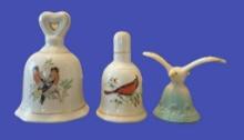 (3) Vintage Bird Bells