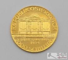 (1994) 2000 Schilling Vienna Philharmonic .999 Fine Gold Coin