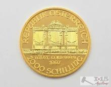 (1997) 2000 Schilling Vienna Philharmonic .999 Fine Gold Coin