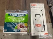 NEW!!! Sand/Utility Bags & 2 Gallon Multi-Purpose Sprayer